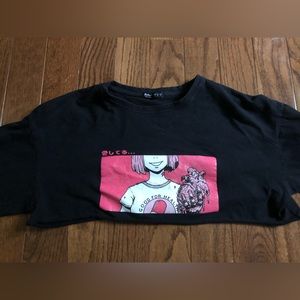 cropped anime shirt